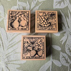 PSX Set of 3 Rubber Stamps- Fruit series